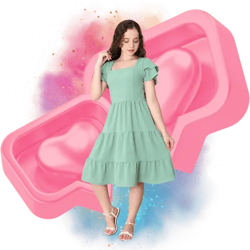 Vestido Juvenil Com Manga